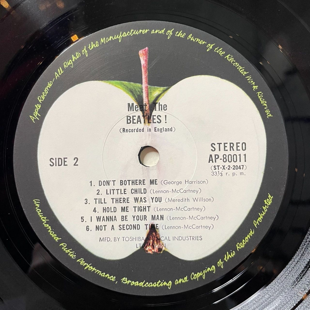 Винтажная виниловая пластинка LP Meet The Beatles (Japan 1974) (No Obi) I Wanna Be Your Man