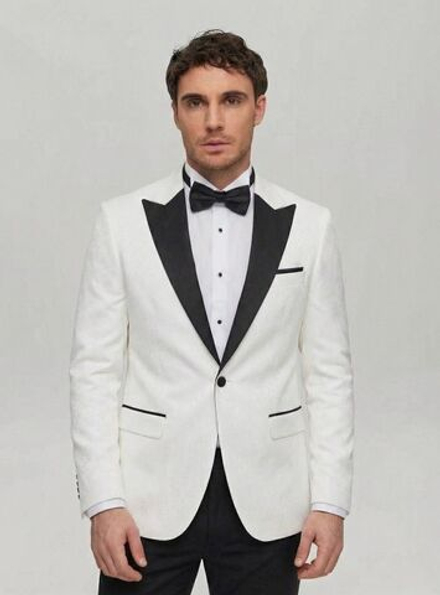 Мужской смокинг двойка (белый) А60