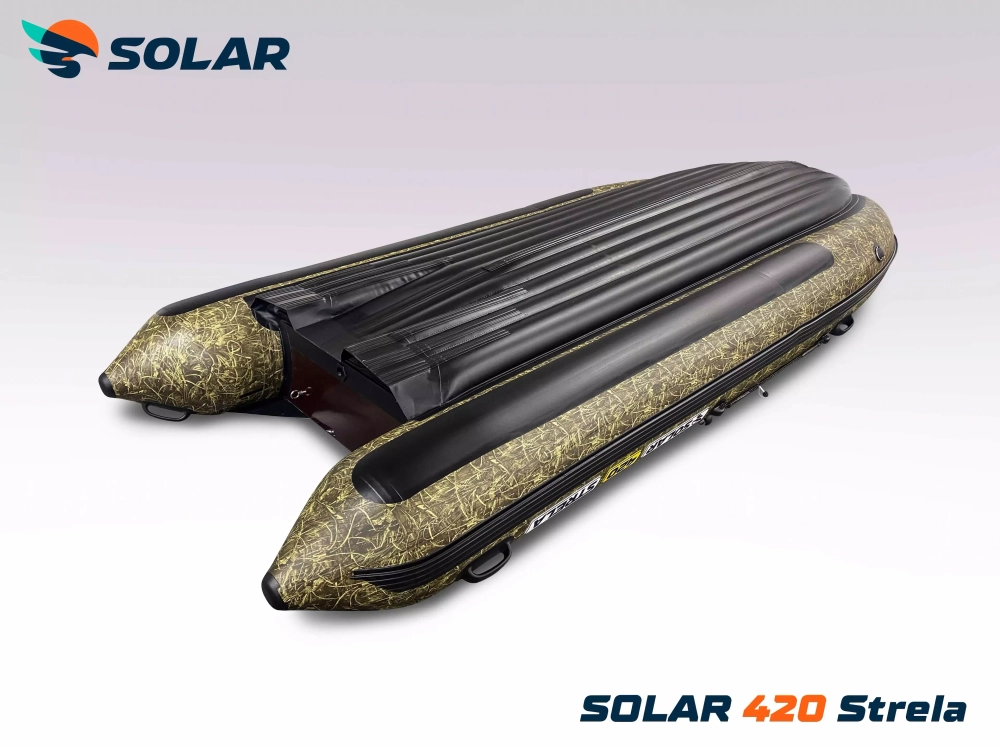 Лодка надувная моторная solar-420 strela jet tunnel