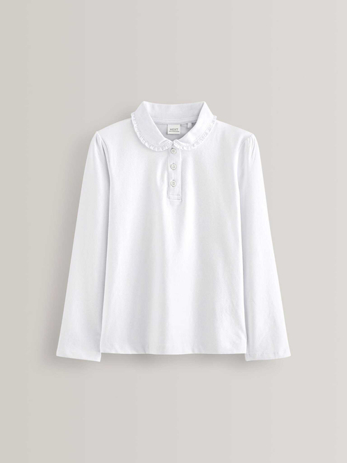 Блуза школьная с воротником для девочки Next 364-877, 2 шт., Белый