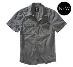 Brandit VINTAGE SHIRT SHORT SLEEVE charcoal grey