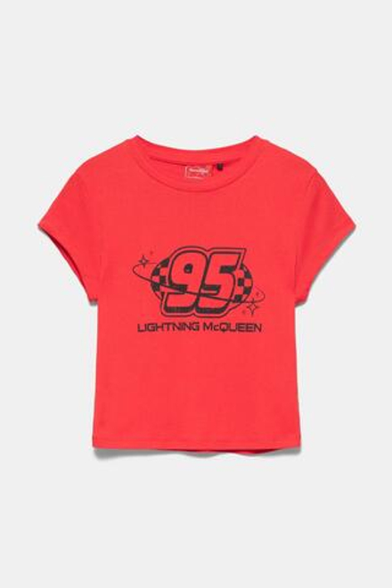 PULL&BEAR Футболка с принтом Cars, красный