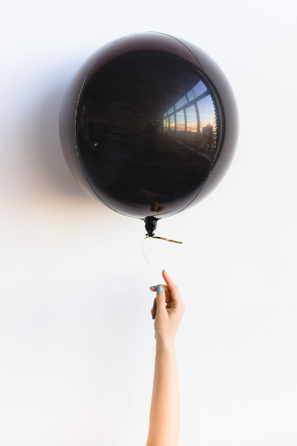 Шар А 3D СФЕРА Б/РИС 16"/41 см, Черный. (БГ-19)