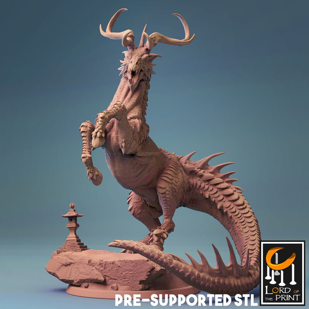 Kirin Ки-рин монстр миниатюра для dnd, днд, pathfinder, фентези, Настольная игра, НРИ, Варгейм, РПГ
