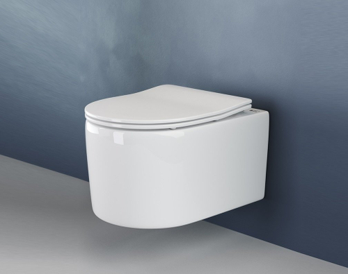 Комплект подвесной безободковый унитаз Ceramica Nova Moments Rimless CN3003 37 x 49 x 34 см с сиденьем Soft Close + инсталляция Creto Standart 1.0