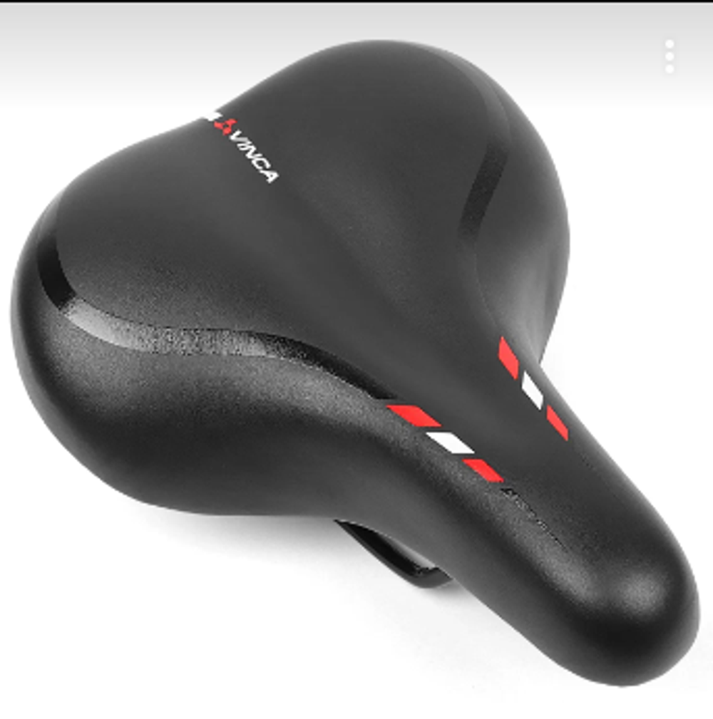 Седло комфортное, 260*220мм, с памятью формы, черное, Vinca Sport VS 108 memory foam