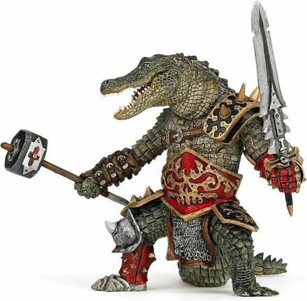 Фигурка Papo - Фигурка из мира фэнтези - Оборотень-крокодил с молотом и мечом - Папо 38955