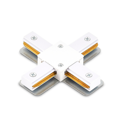 X-образный токопроводящий соединитель для шинопровода,  белый,  103х103 мм