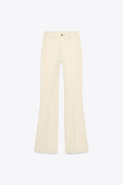 ZARA ДЖИНСЫ Z1975 FLARE С ВЫСОКОЙ ПОСАДКОЙ, ПЕСОЧНЫЙ