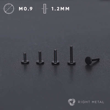 Лабрет Classic PVD Black 1.2мм