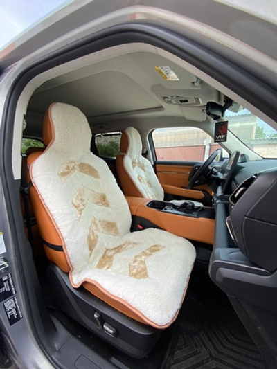 Накидки (2шт) чехлы на сиденье из овечьей шерсти (100%)