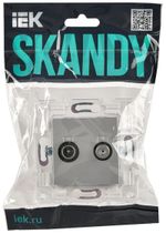 SKANDY Розетка двойная TV+SAT SK-A13S серебряный IEK