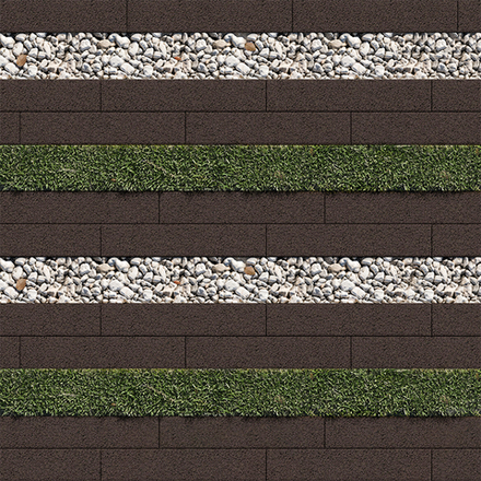 Тротуарная плитка ГАЗОННАЯ РЕШЕТКА - Гранит Коричневый