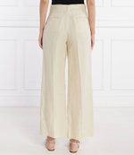 Льняное брюки MALIZIA Weekend MaxMara - бежевый(151310226)