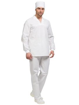 Костюм мужской "Бейкер" дл. рукав (белый)