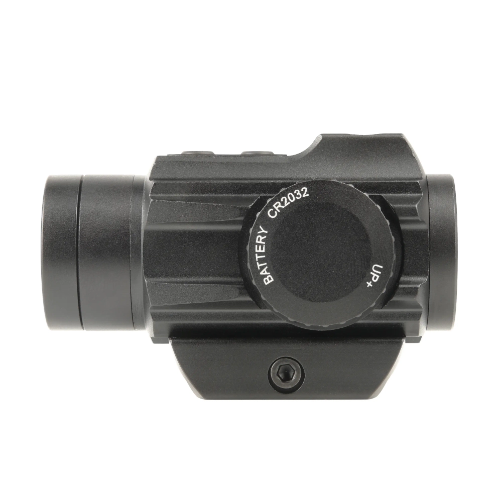 Прицел коллиматорный Veber Black Russian DOT 125 RG вид сбоку с регулировочной ручкой