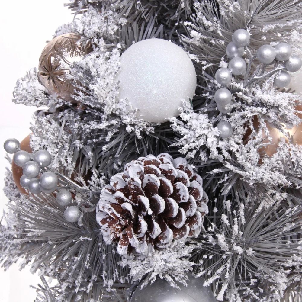 Ёлка в горшке «Нежная» 60 см, ПВХ+леска, шишки (61 ветка) (SS1902-60)