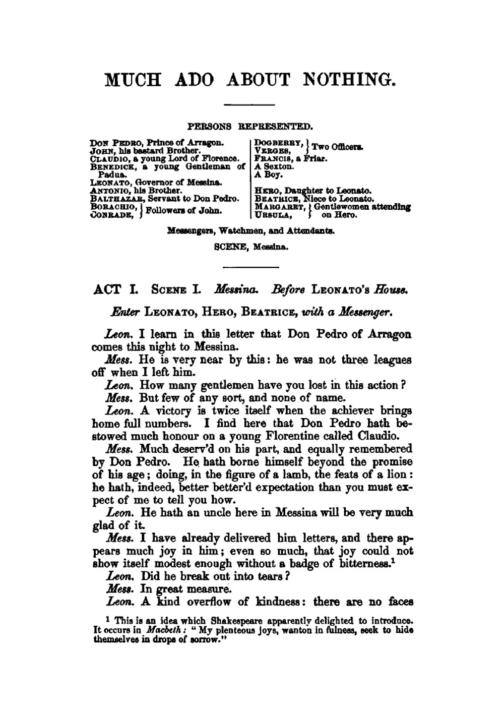 Much Ado About Nothing. From Hudson's School Shakespeare | Уильям Шекспир