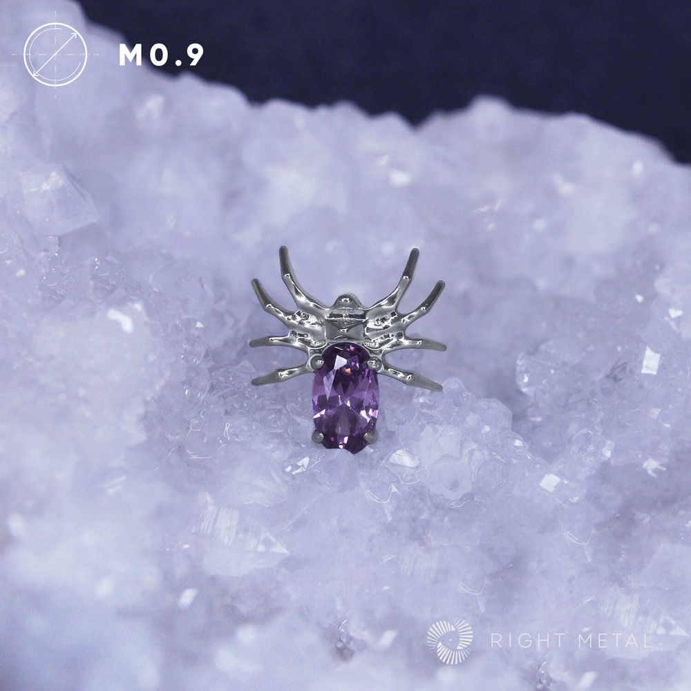 Spider Mini Amethyst CZ