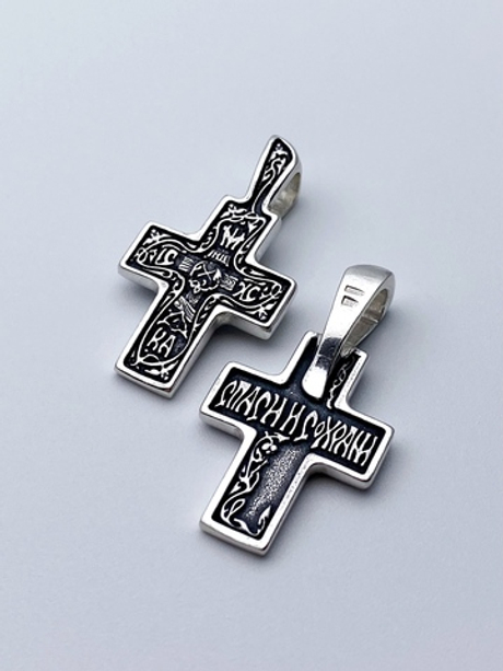 Крест из серебра/Чернение