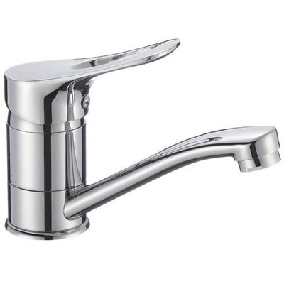 Смеситель для раковины, РМС, корот изл, с картриджем, хром, SL120-004-15