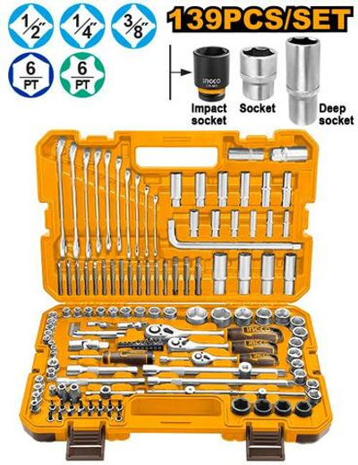 Набор головок с трещоткой 139 шт INGCO HKTHP21391 INDUSTRIAL
