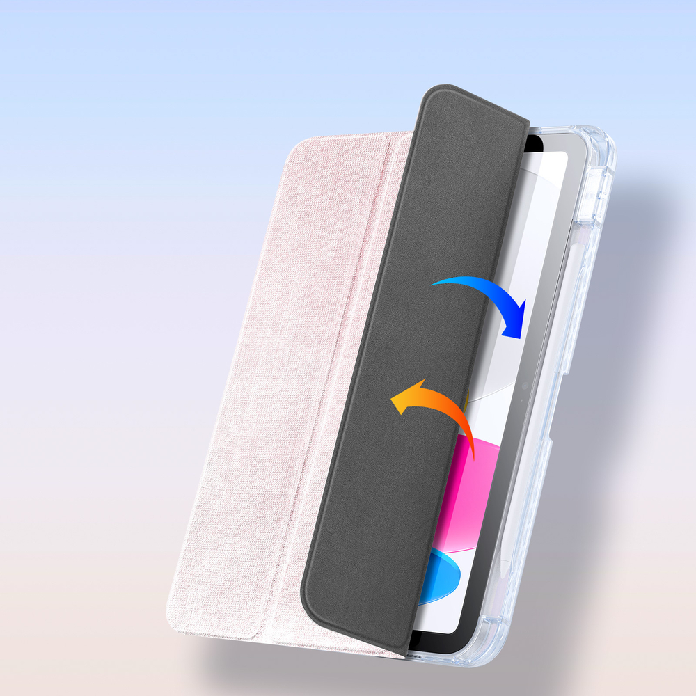 Чехол книжка розового цвета от Dux Ducis для iPad 10 (2022-) и iPad 11 (2025-), серия Unid Series Case