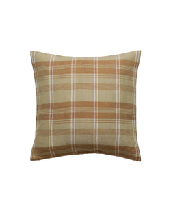 Zara Home наволочка декоративная из льна, зелёный, в клетку, 45x45 см