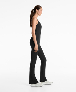 Oysho Слегка расклешенный комбинезон Comfortlux с кольцами, черный