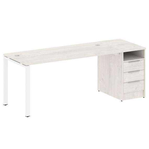 Метал Систем Рабочая станция с тумбой на П-образном м/к БП.РС-СТП-1.4