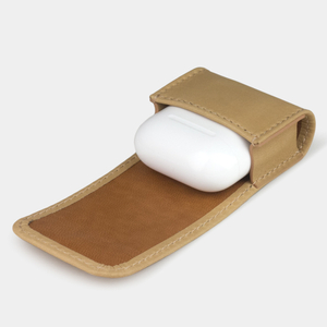 Чехол для наушников Petit из кожи теленка, натурального цвета