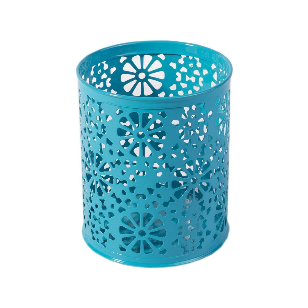 Подставка-стакан для канцтоваров Alingar, металлическая, круглая, узор "Одуванчики", ассорти