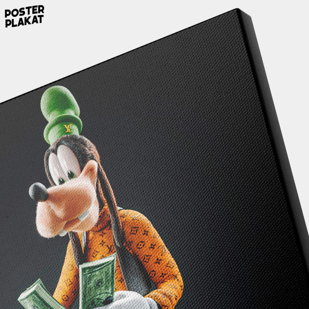 Картина для интерьера Гуфи / Goofy на холсте, персонаж мультфильма Дисней, холст с печатью на подрамнике, на стену, Постер Плакат