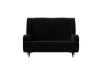 Диван прямой Неаполь 2-х местный, Черный, Велюр, 113168