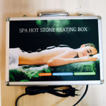 Камни для стоун терапии в кейсе с подогревом 16 штук