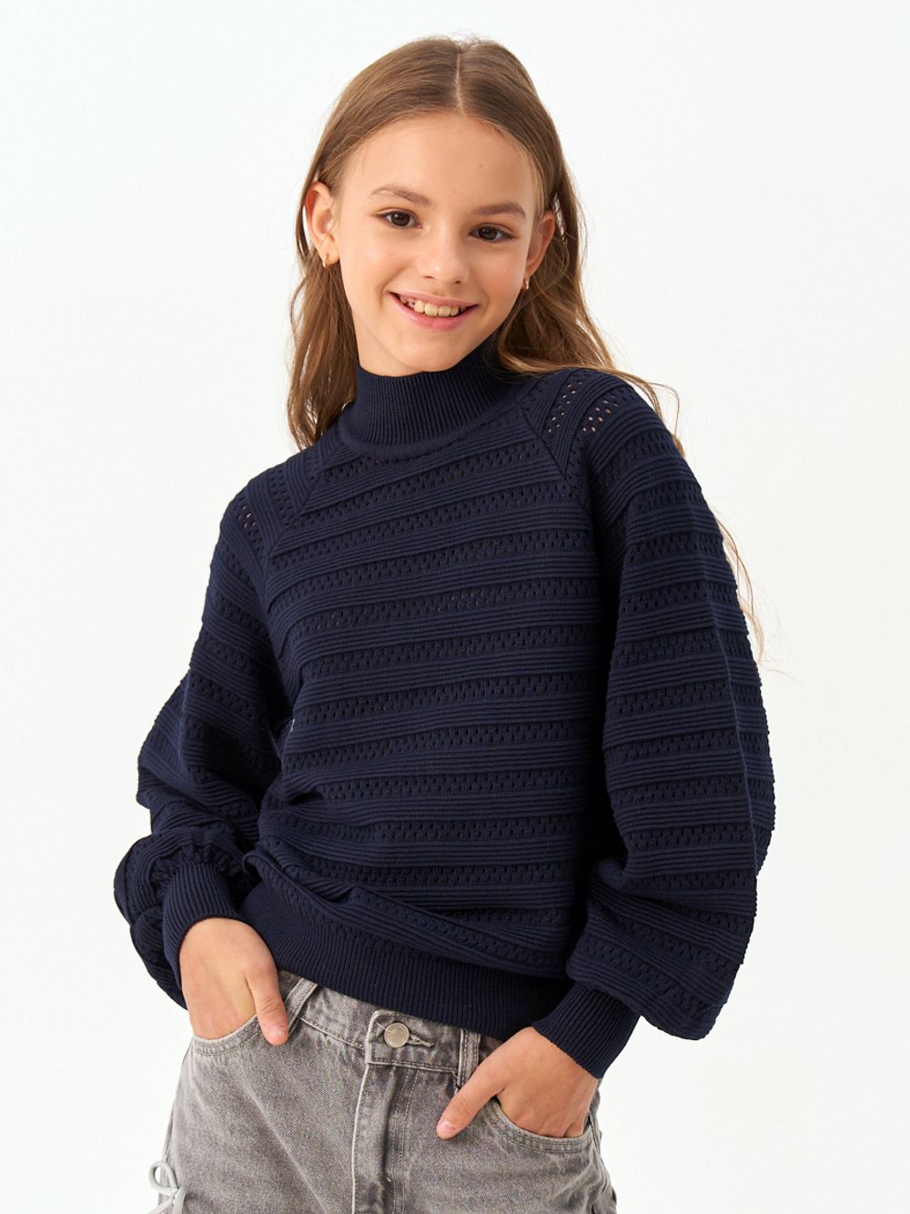 Джемпер для девочки AT1215 синий