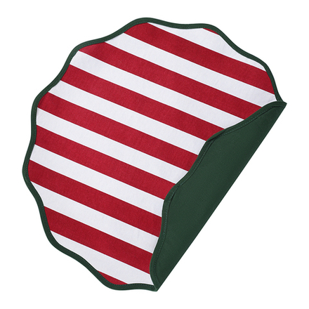 Салфетка под приборы Trendy Christmas красного цвета из коллекции New Year Essential, Ø40 см