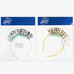 Ободок, Happy Birthday, Золото, с блестками