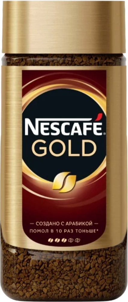 Кофе растворимый Nescafe Gold, стеклянная банка 190 г