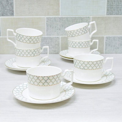 Чайный набор 12 предметов, костяной фарфор, 145-613