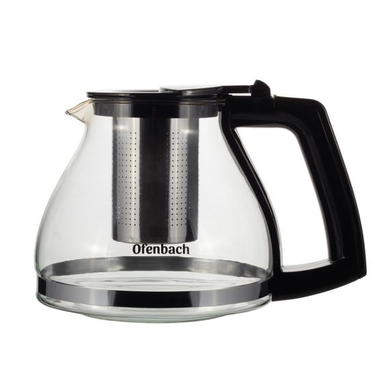 Стеклянный заварочный чайник 0,9 л. Ofenbach NB 100613S с ситечком