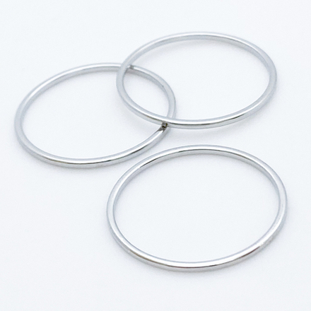 Коннектор Круг, цвет серебро (родий), размер 20 мм, цена за 1 шт