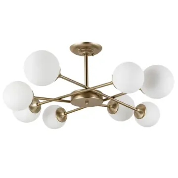 Люстра потолочная на штанге 8*E14 A2703PL-8SG матовое золото Marco Arte Lamp