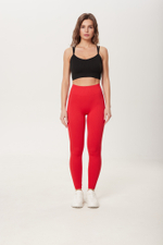 Легинсы бесшовные в рубчик с высокой талией