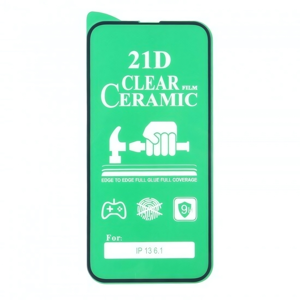 Пленка Ceramic iPhone 13/13 Pro противоударное, 012537-1 Черный