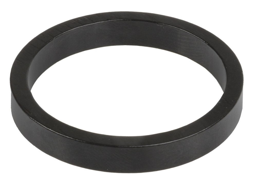 Кольцо проставочное на рулевую колонку 1-1/8", 5мм, алюм чёрное.KL-4021A