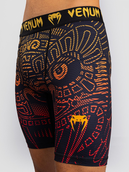 Шорты компрессионные Venum Quetzal Fury Black/Fury Red/Tangerine