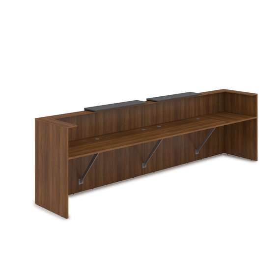 1КР-ДС.202.1 Комплект Ресепшн с фартуком ЛДСП (3854*761*1161) (с подсветкой)