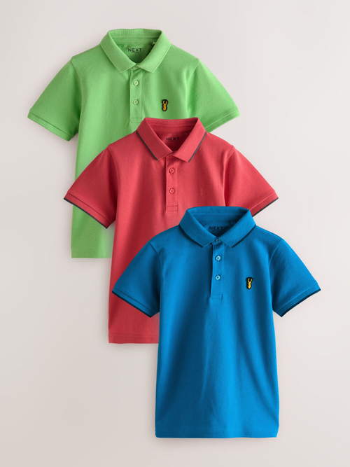 Поло для мальчика Next AK3-653, 3 шт., Красный, Зеленый, Синий