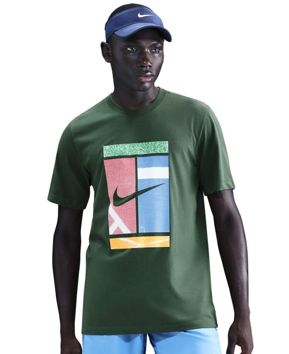 Мужская теннисная футболка Nike Court Dri-Fit - green